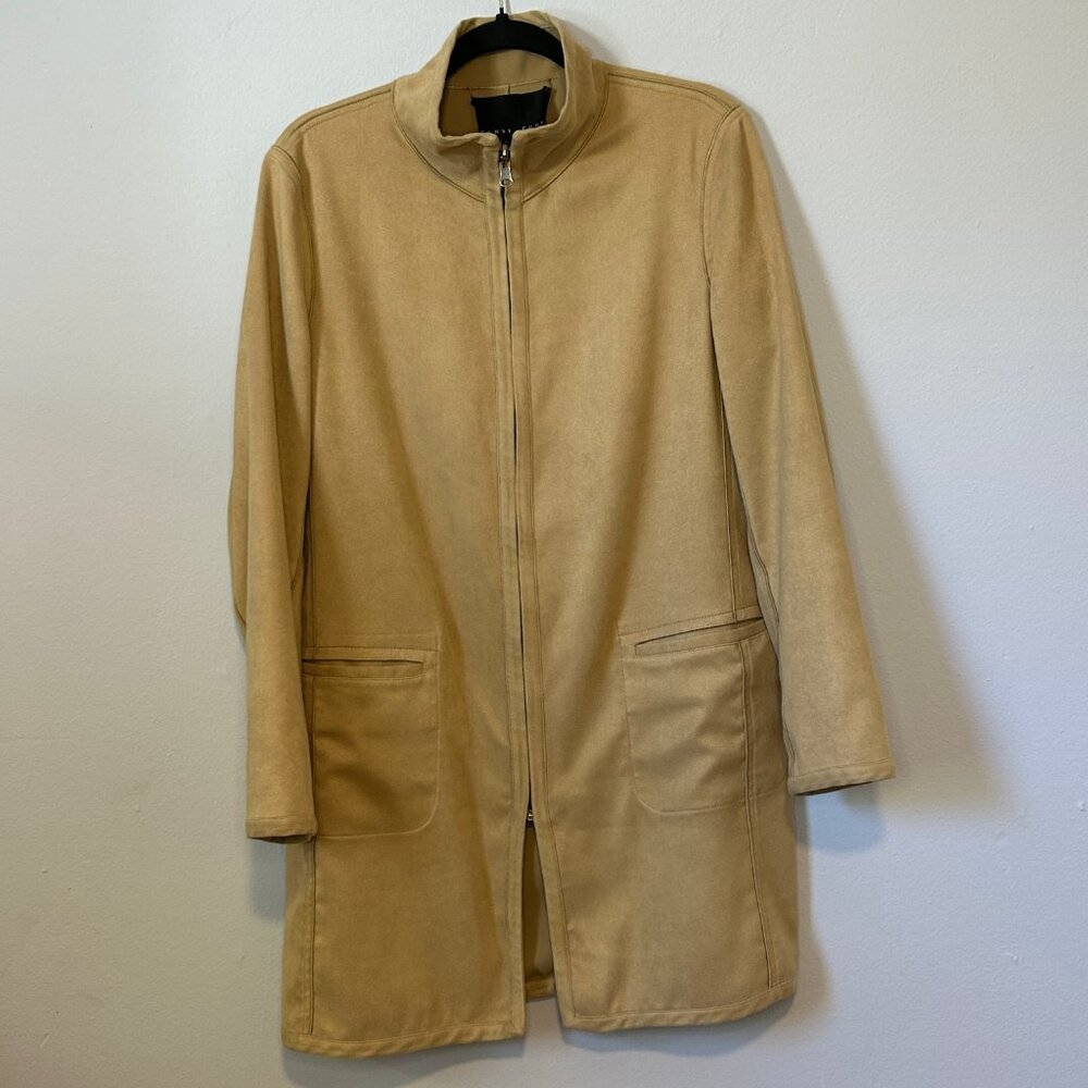 Women's Yansi Fugel Vegan‎ Faux Suede Duster Jacket: (Women's Size M)